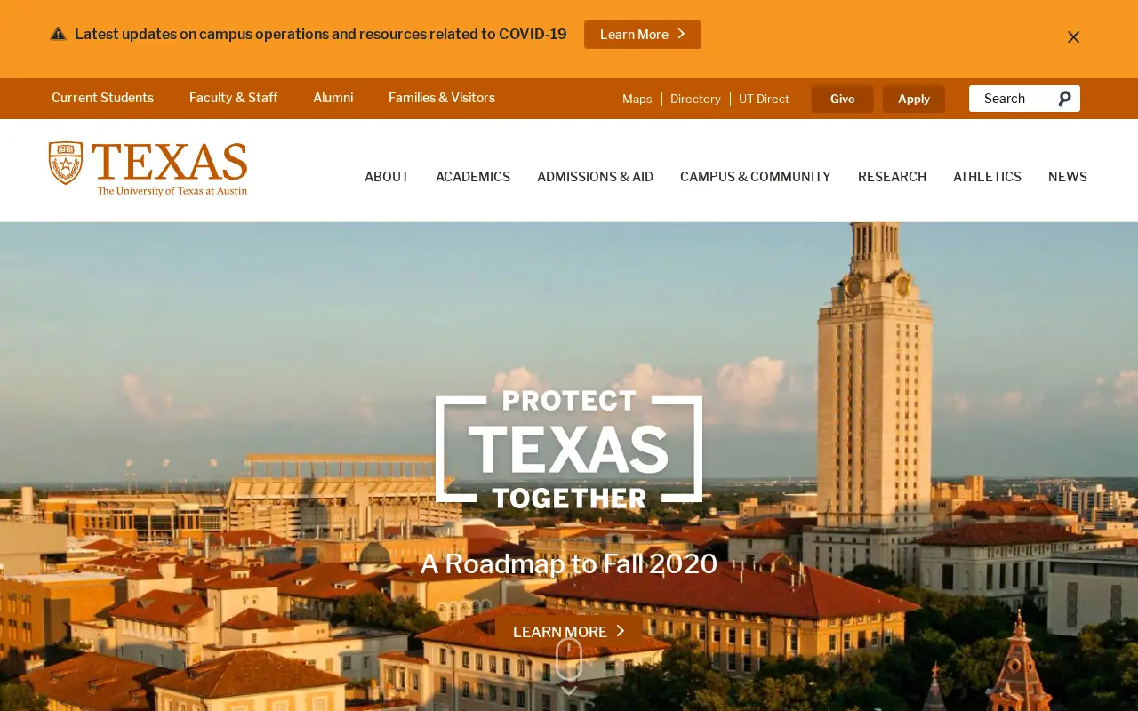 utexas.edu in 2020