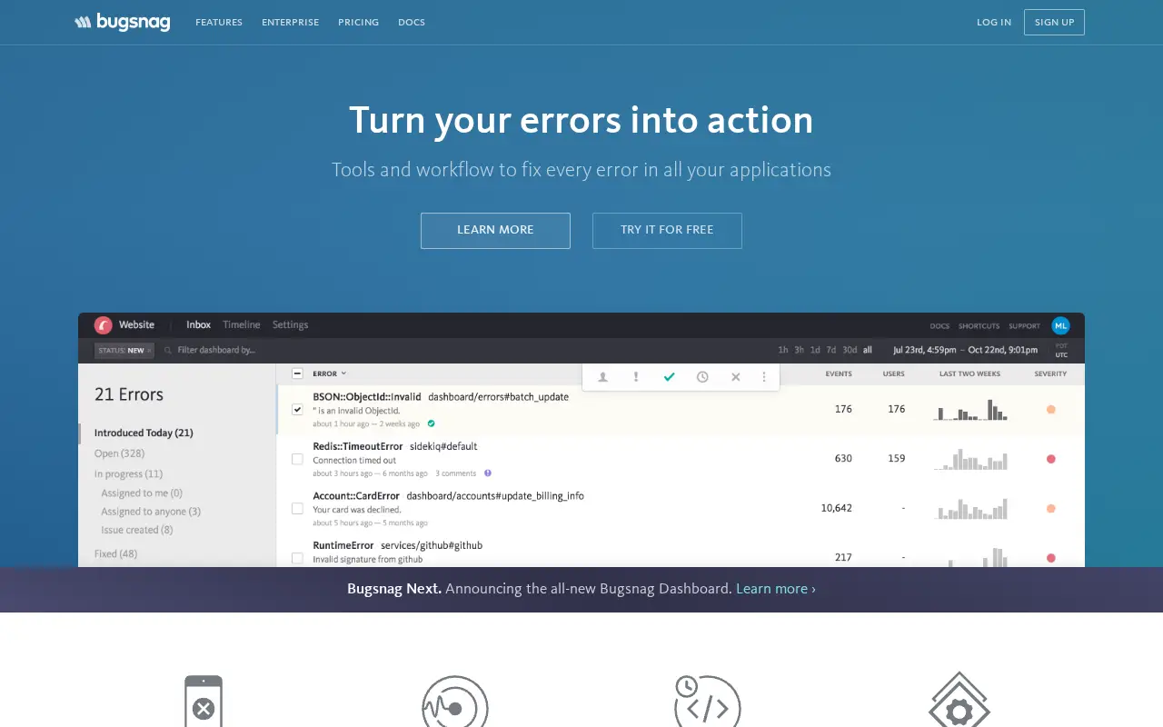 bugsnag.com in 2016
