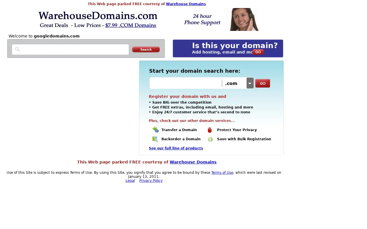 googledomains.com in 2011