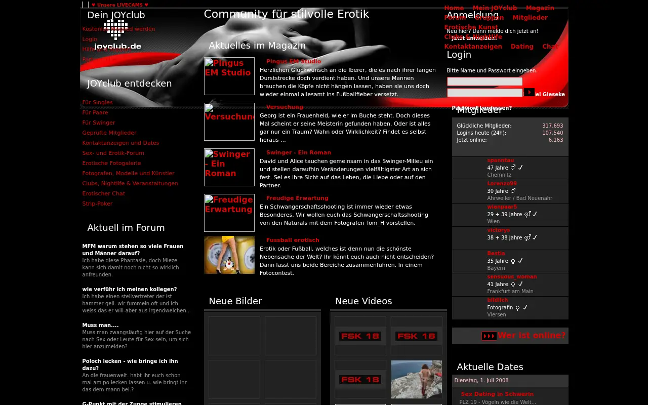 joyclub.de in 2008