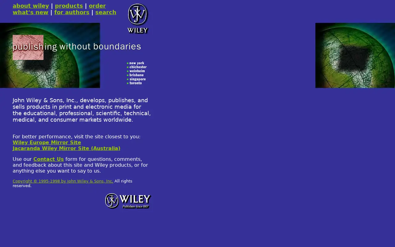 wiley.com in 1998