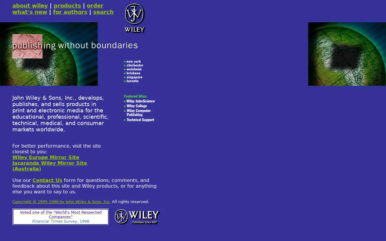 wiley.com in 1999
