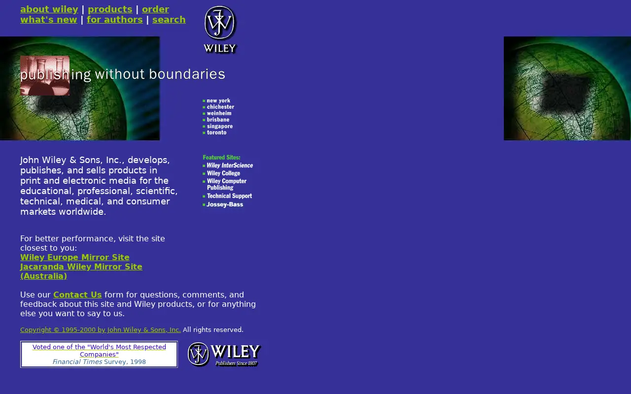 wiley.com in 2000
