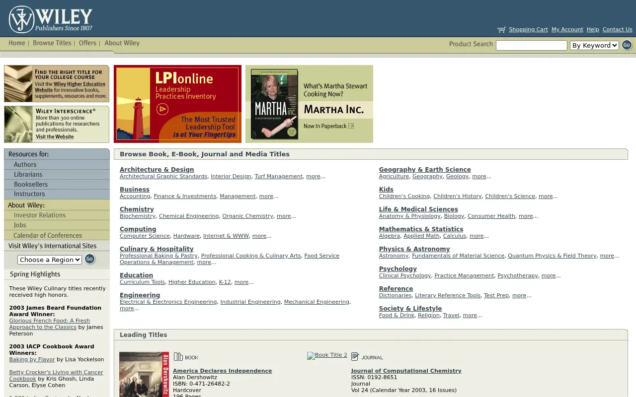 wiley.com on June 8, 2003