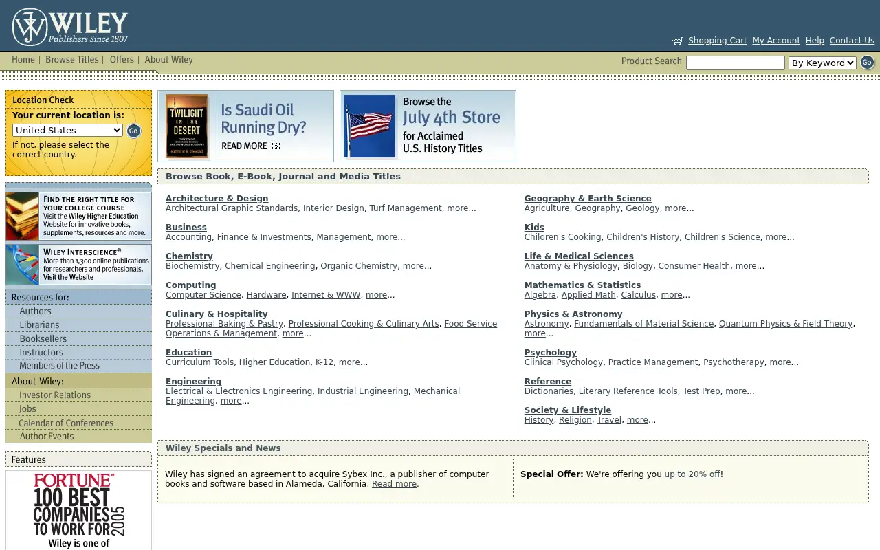 wiley.com in 2005