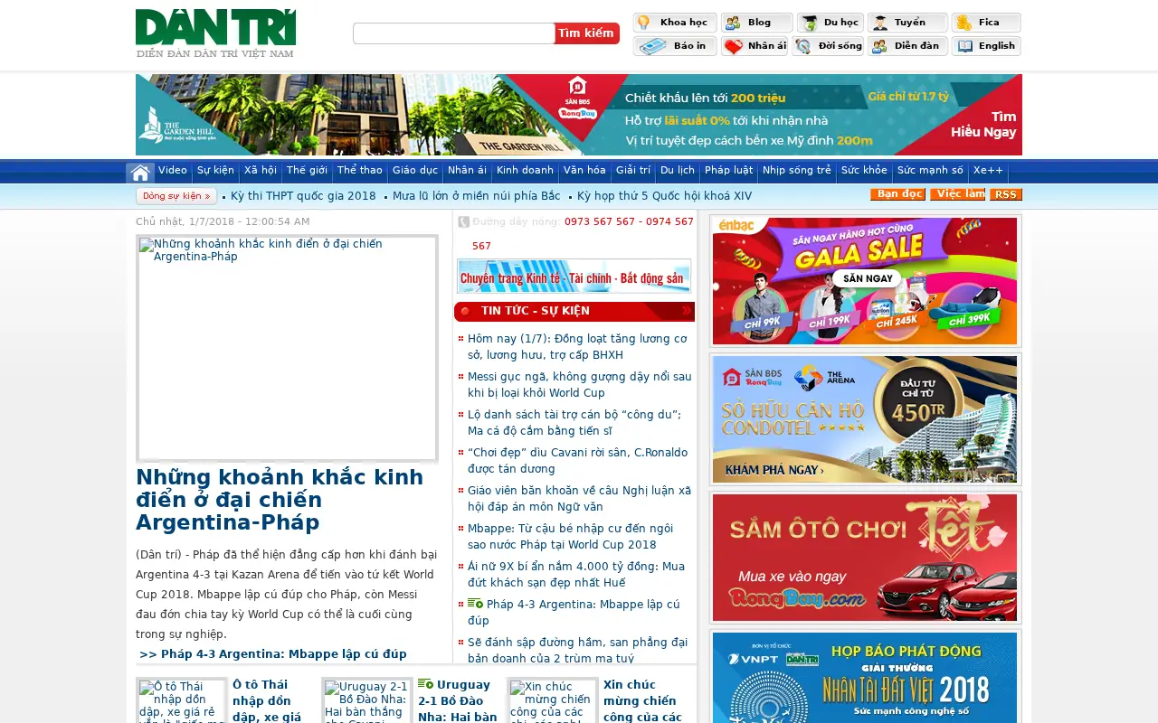 dantri.com.vn in 2018