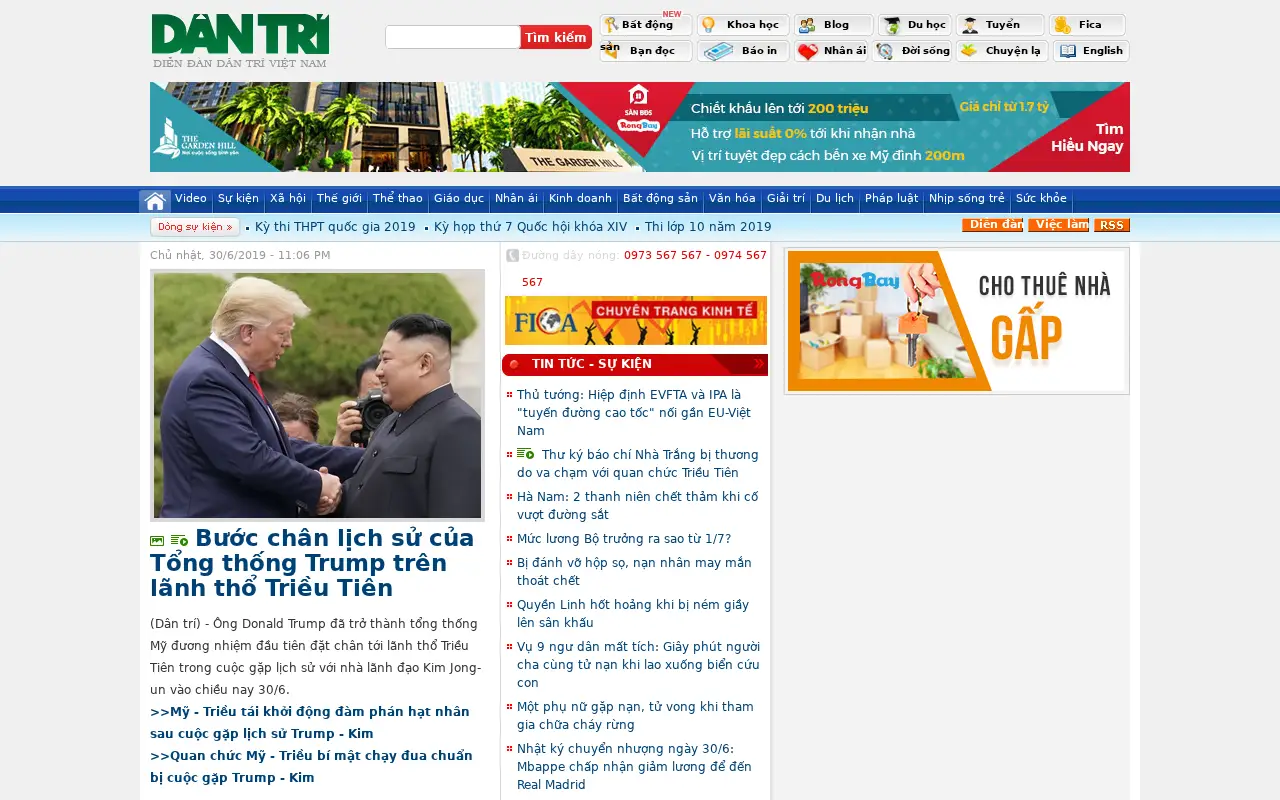 dantri.com.vn in 2019