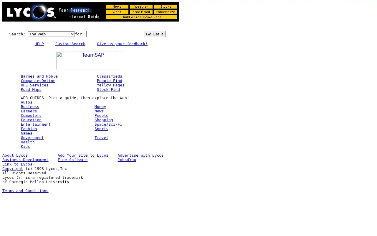 lycos.com in 1998