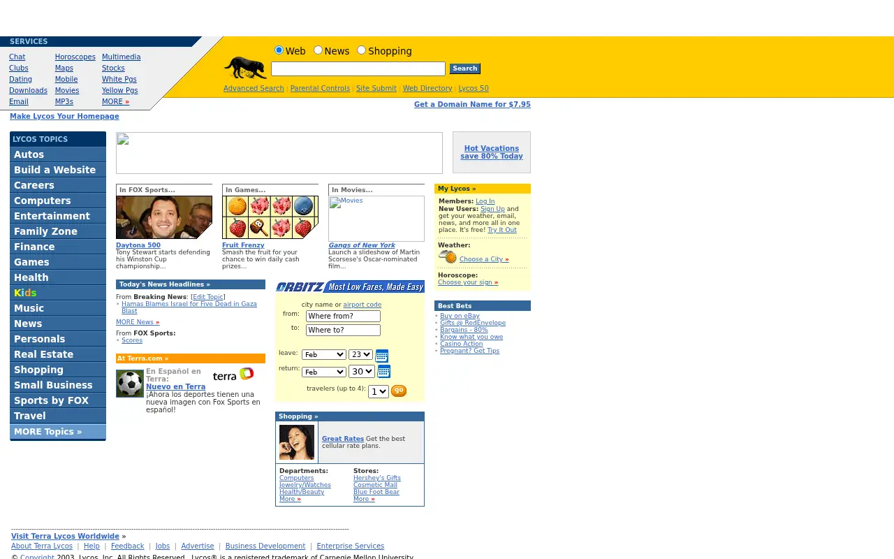 lycos.com on February 16, 2003