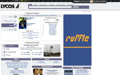 lycos.com in 2006