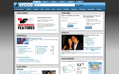 lycos.com in 2008