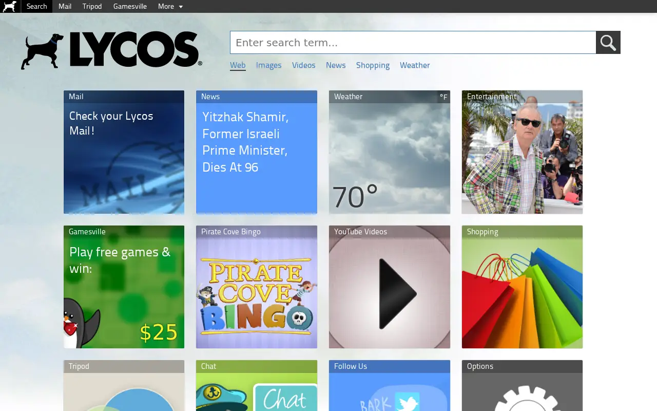 lycos.com in 2012