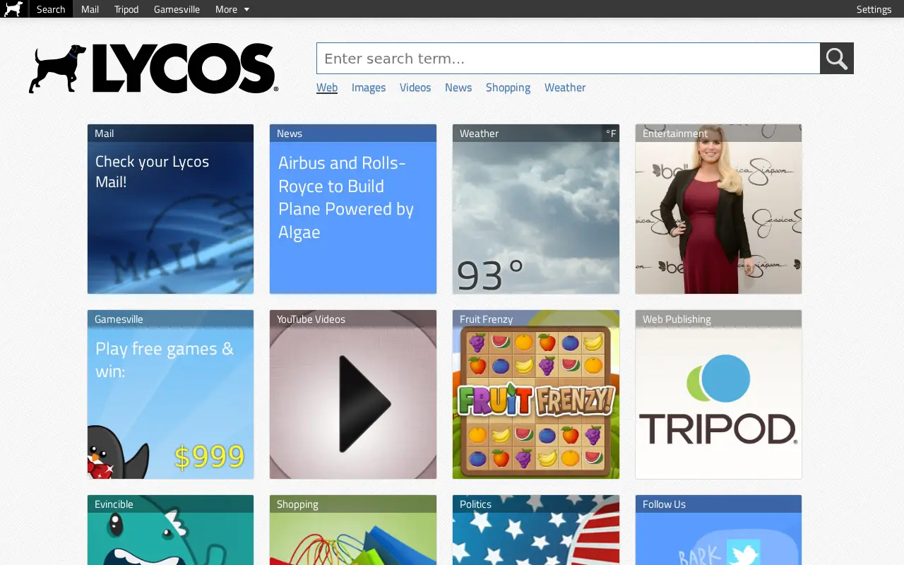 lycos.com in 2013