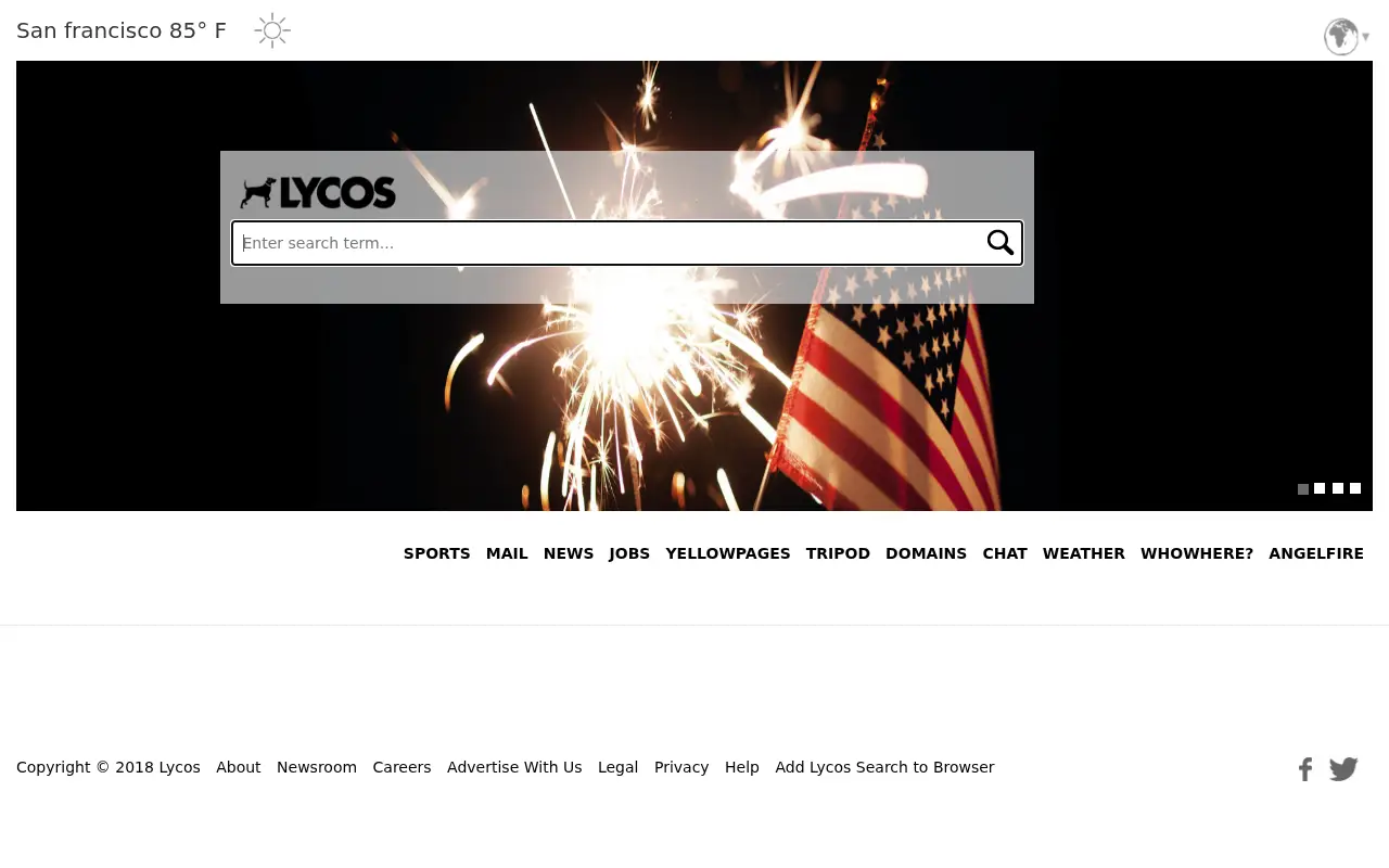 lycos.com in 2018