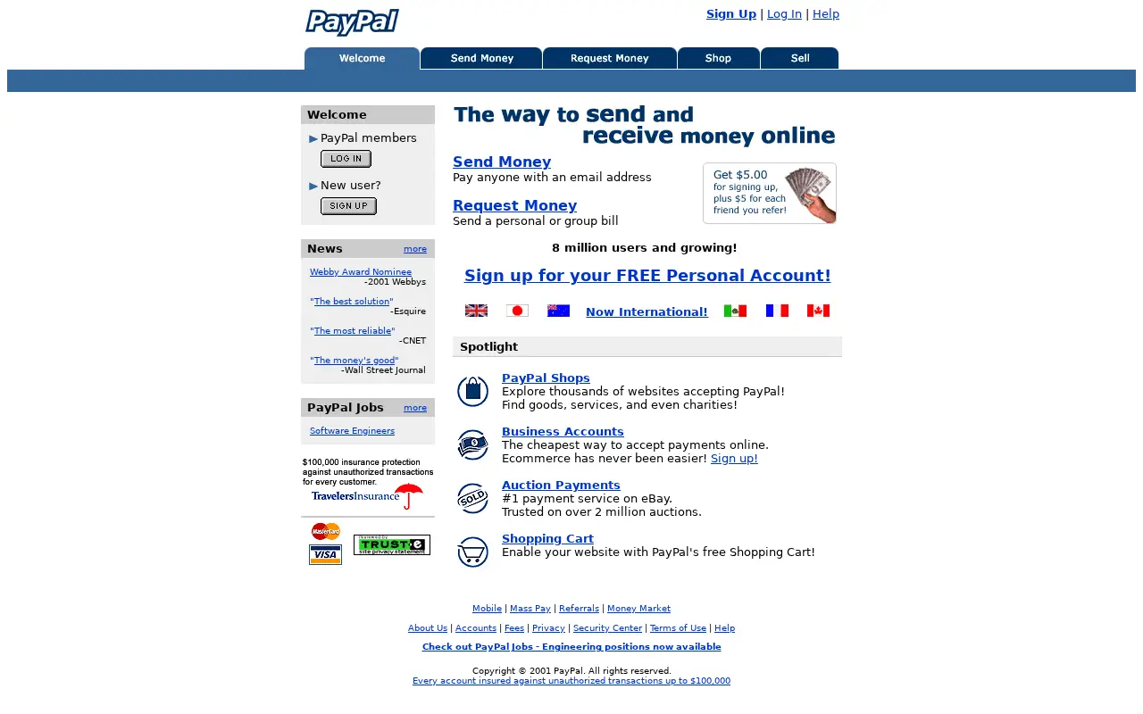 paypal.com in 2001