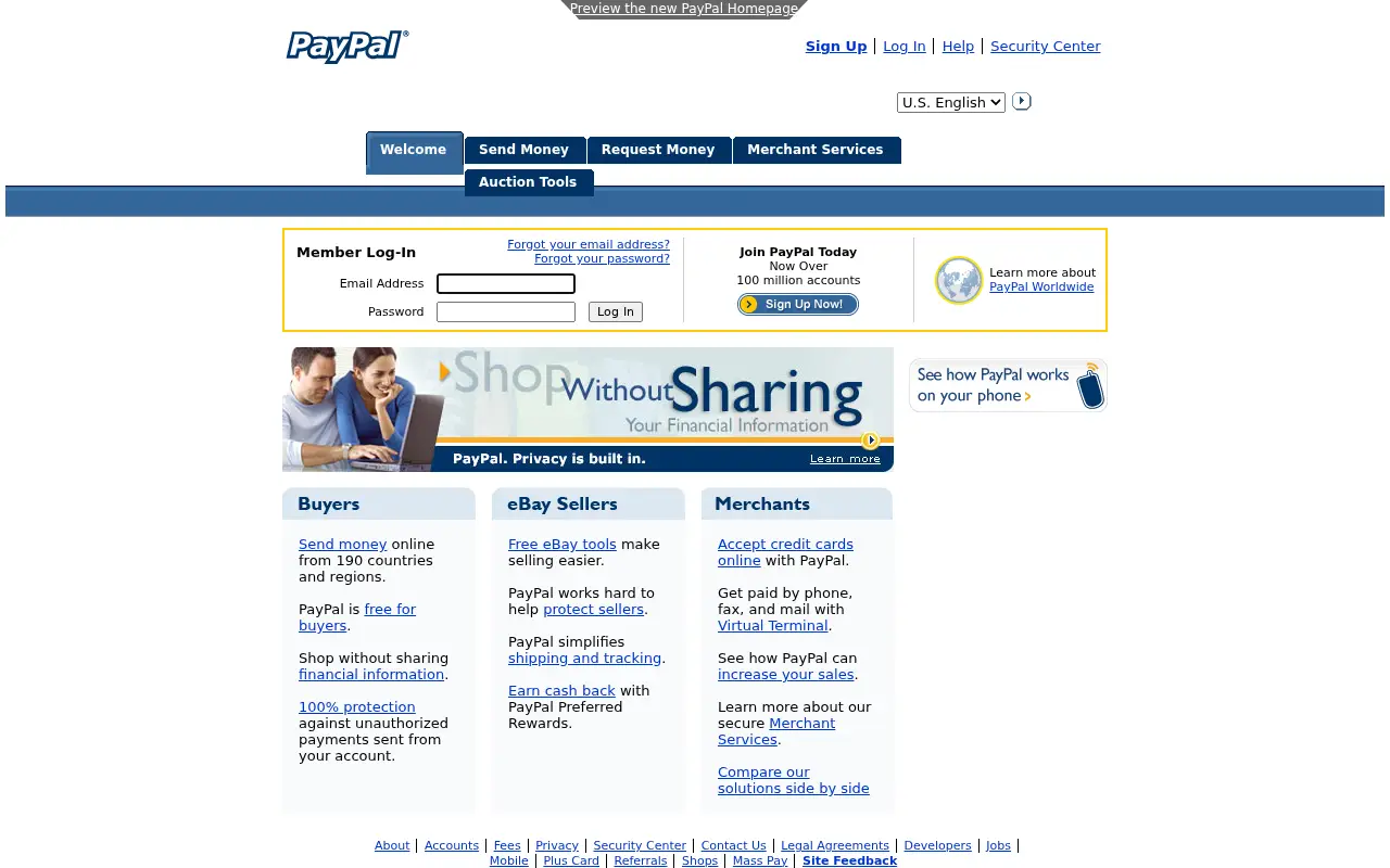 paypal.com in 2007