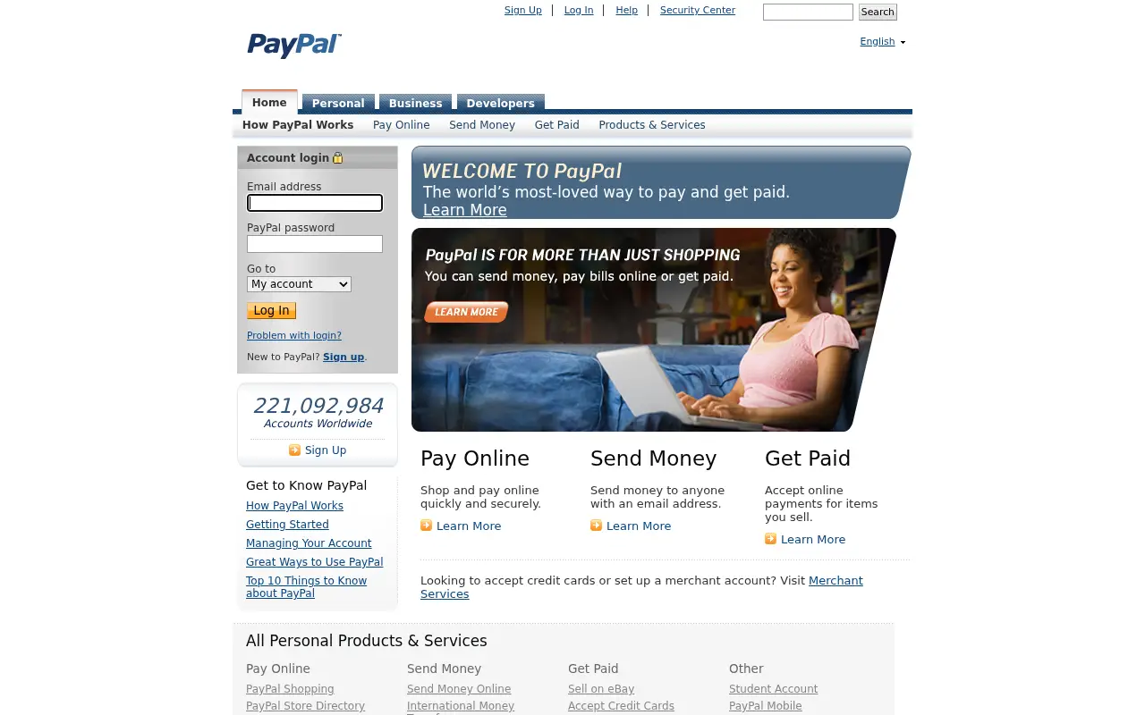 paypal.com in 2010
