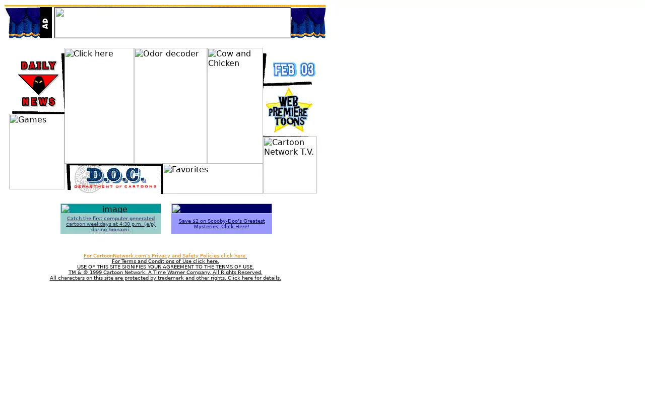 cartoonnetwork.com in 1999