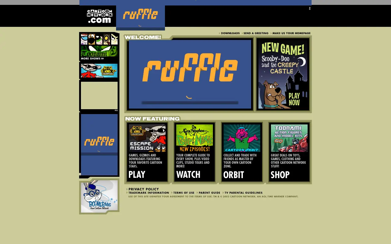 cartoonnetwork.com on June 20, 2003