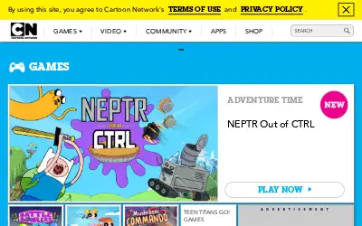 cartoonnetwork.com in 2016