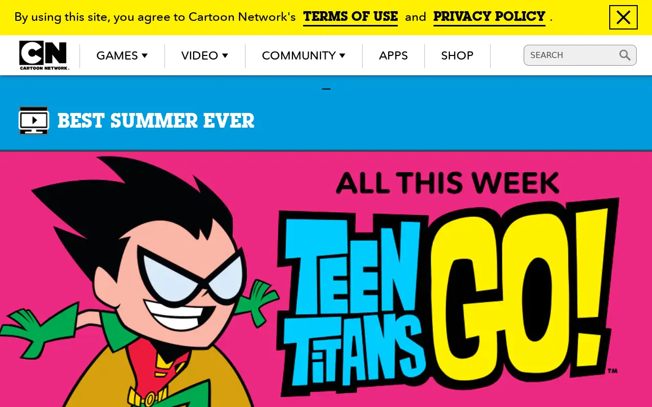 cartoonnetwork.com in 2018