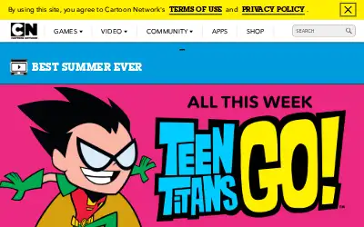 cartoonnetwork.com in 2018