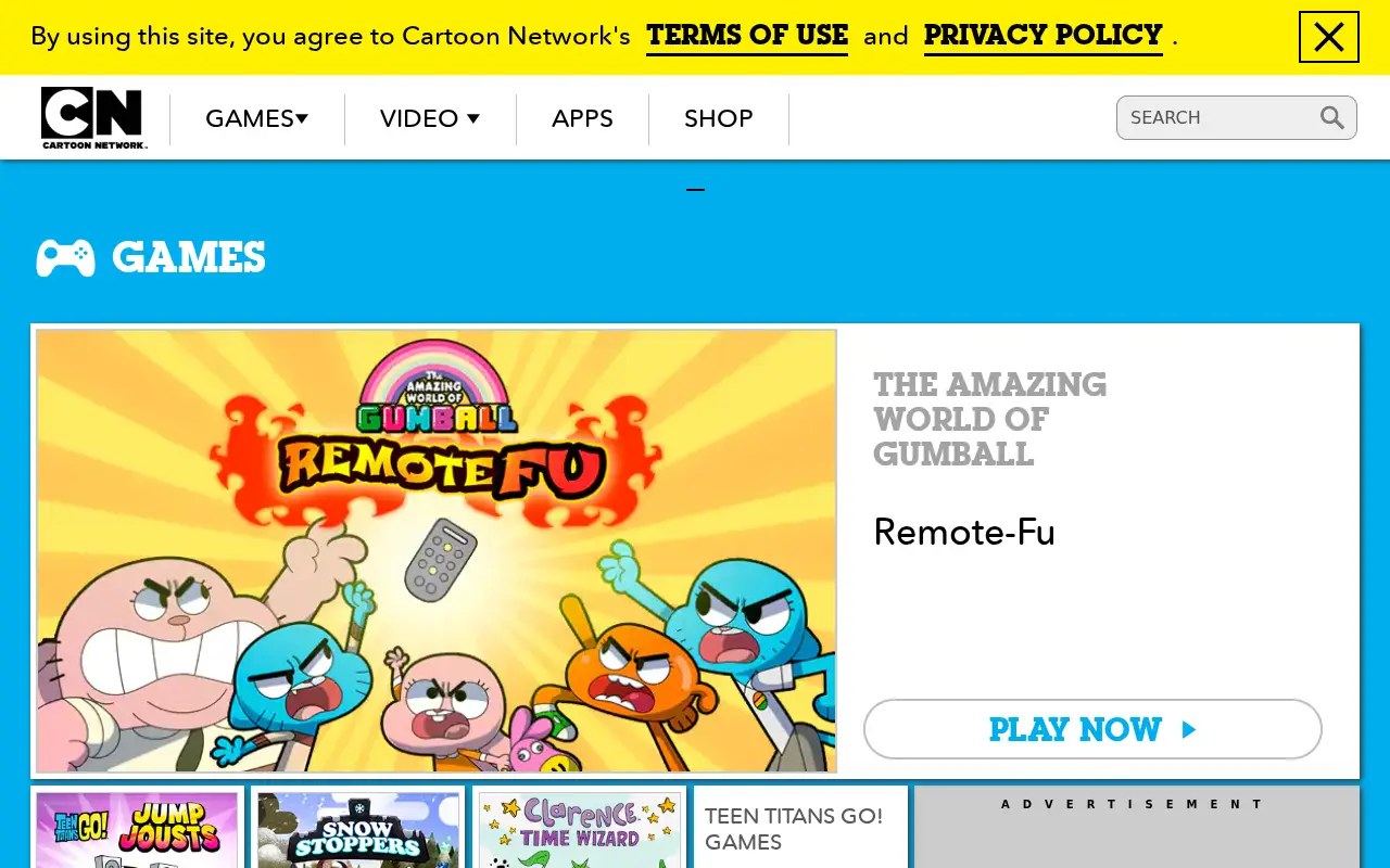 cartoonnetwork.com in 2019