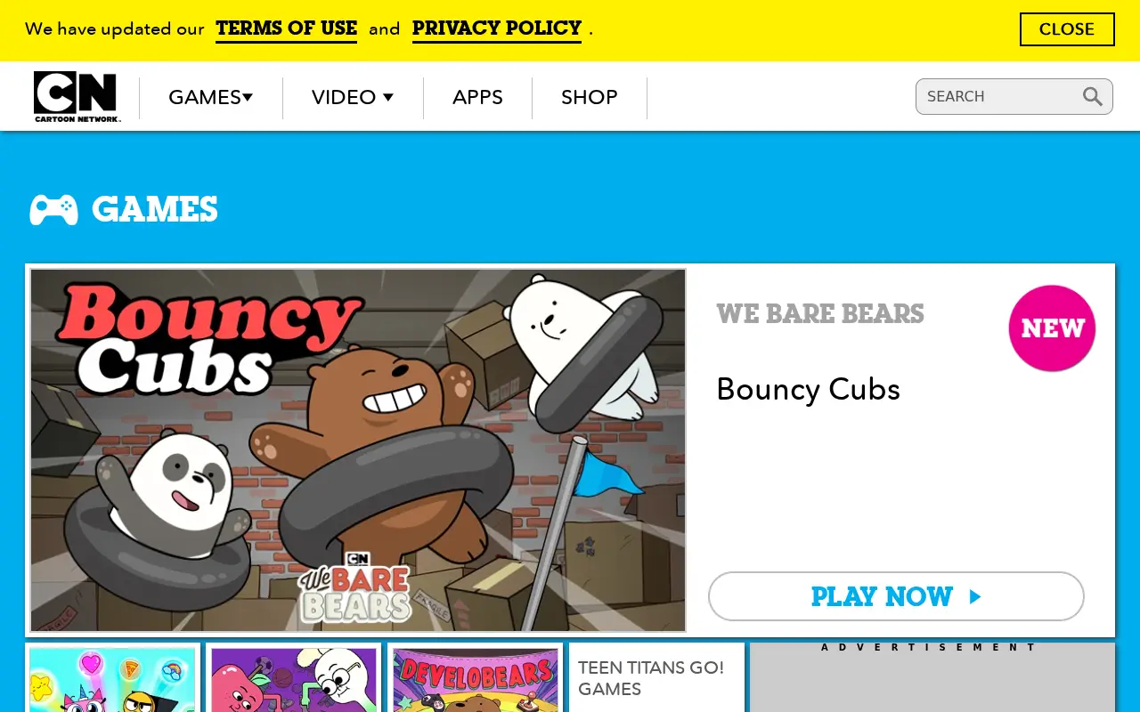 cartoonnetwork.com in 2020