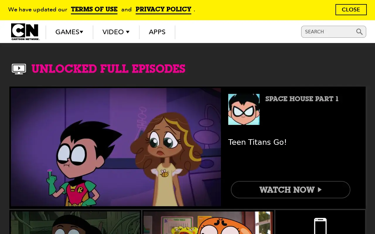 cartoonnetwork.com in 2021