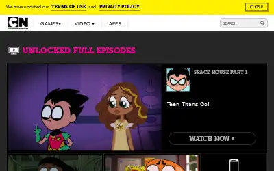 cartoonnetwork.com in 2021