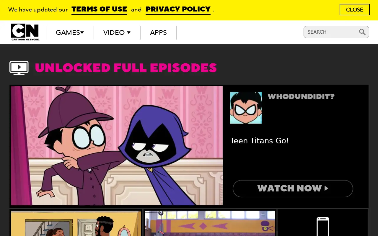 cartoonnetwork.com in 2022