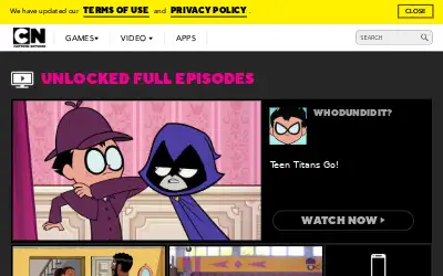cartoonnetwork.com in 2022