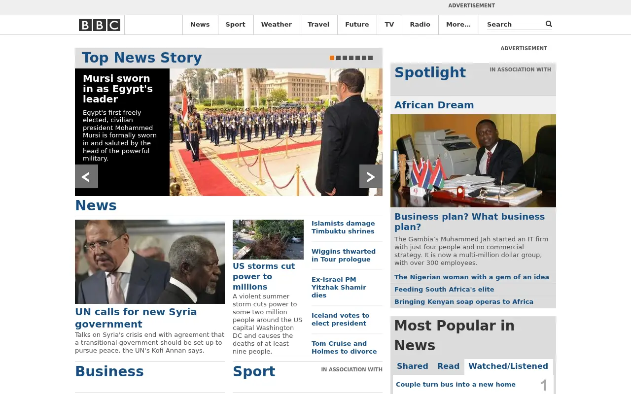 bbc.com in 2012