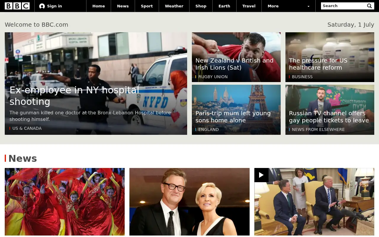 bbc.com in 2017