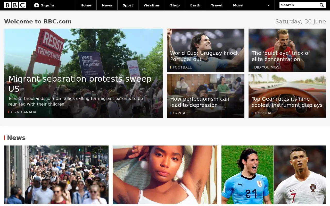 bbc.com in 2018