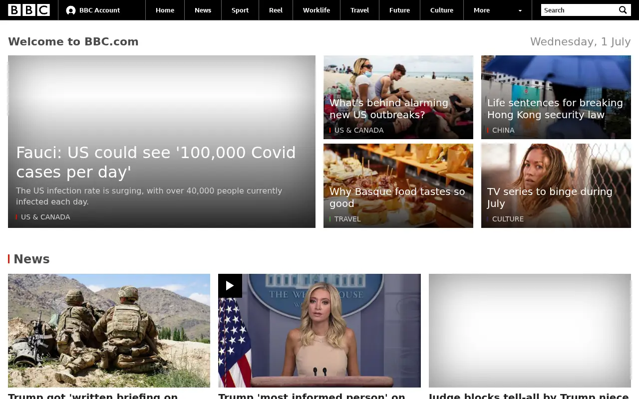 bbc.com in 2020