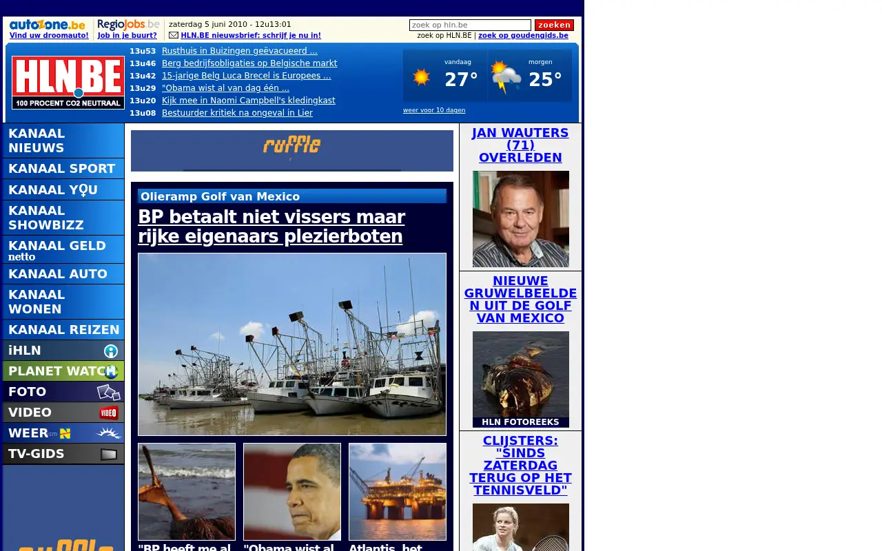hln.be in 2010