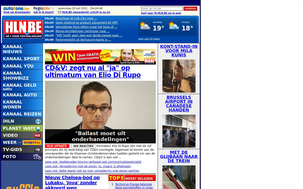 hln.be on July 20, 2011