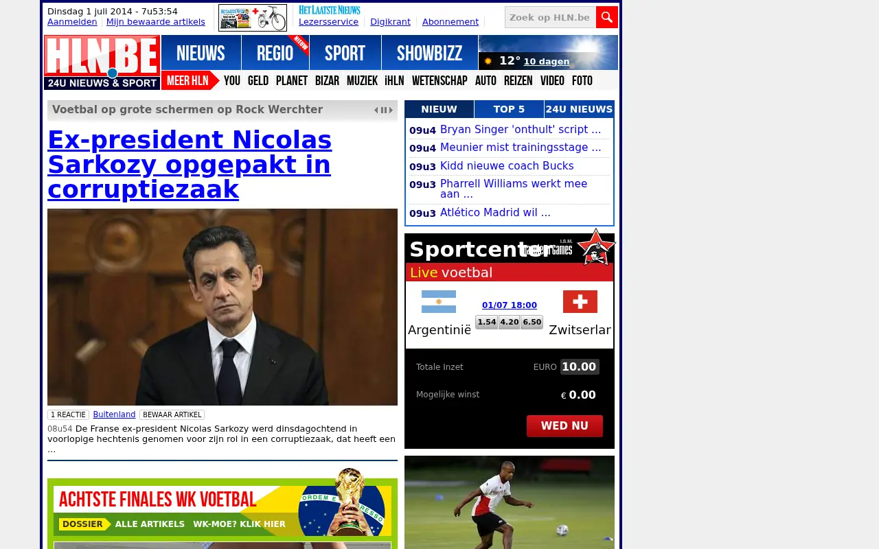 hln.be in 2014