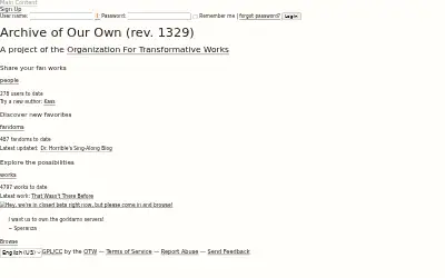 archiveofourown.org in 2009