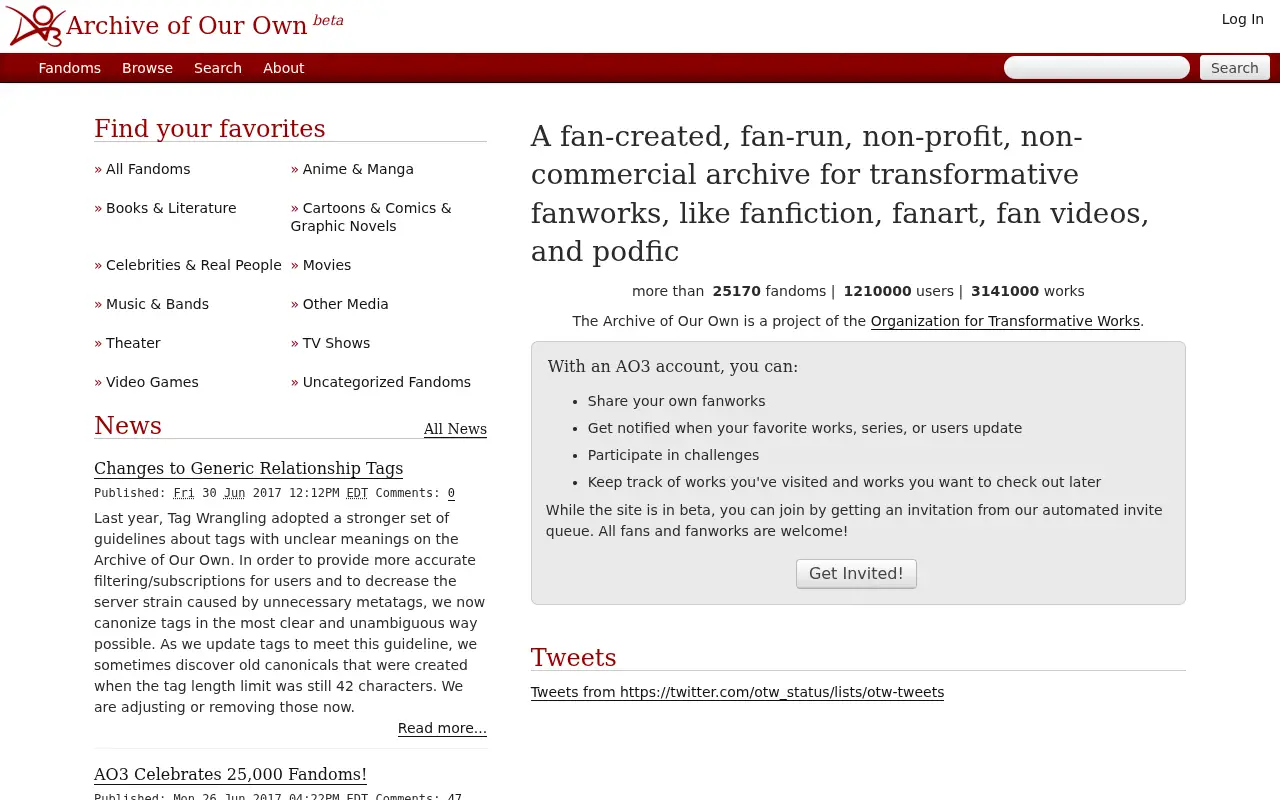 archiveofourown.org in 2017