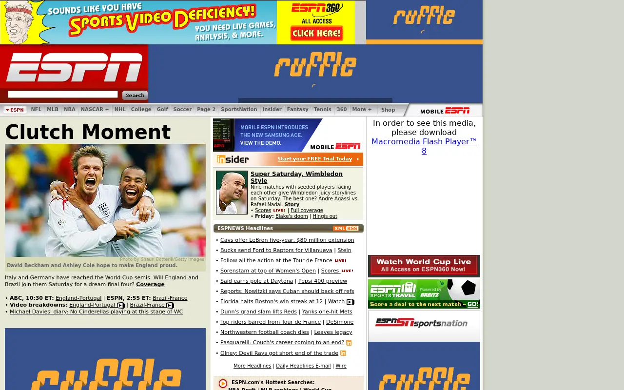 espn.com on July 1, 2006