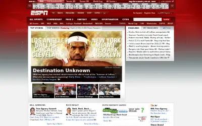 espn.com in 2010
