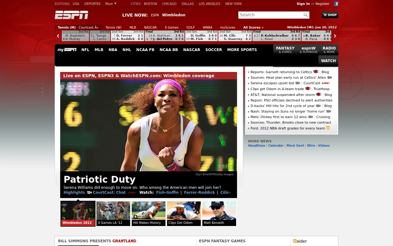 espn.com in 2012