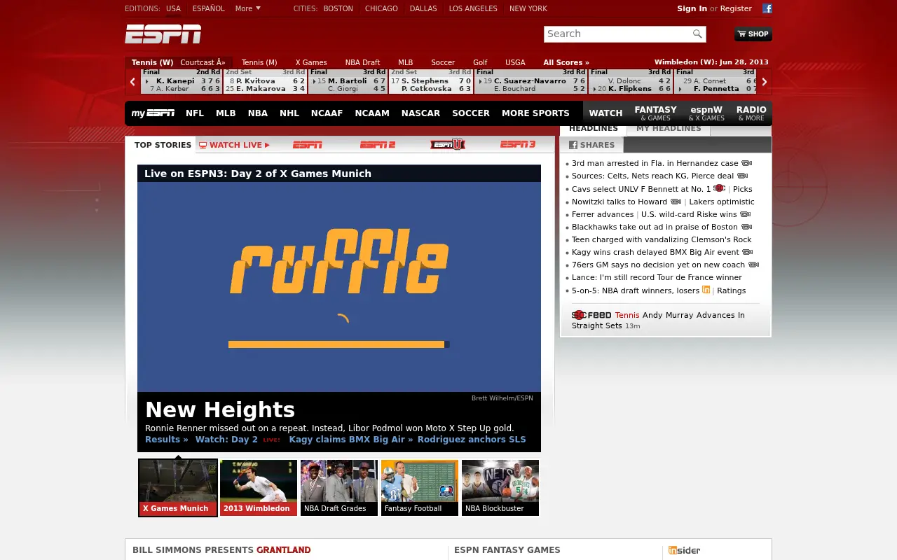 espn.com in 2013