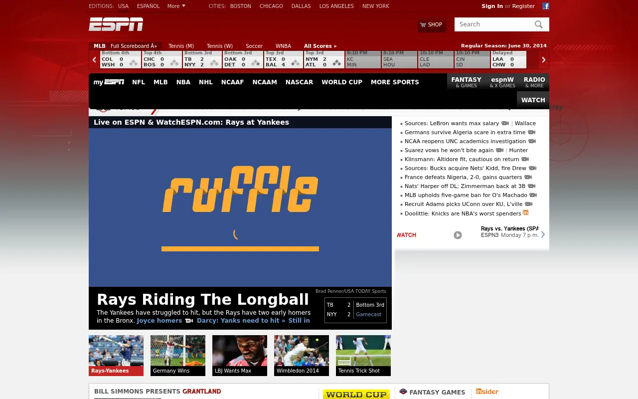 espn.com in 2014