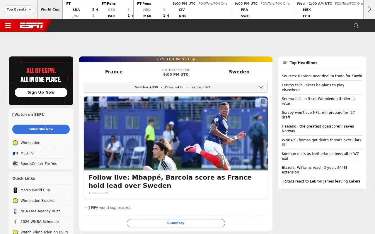 espn.com in 2026