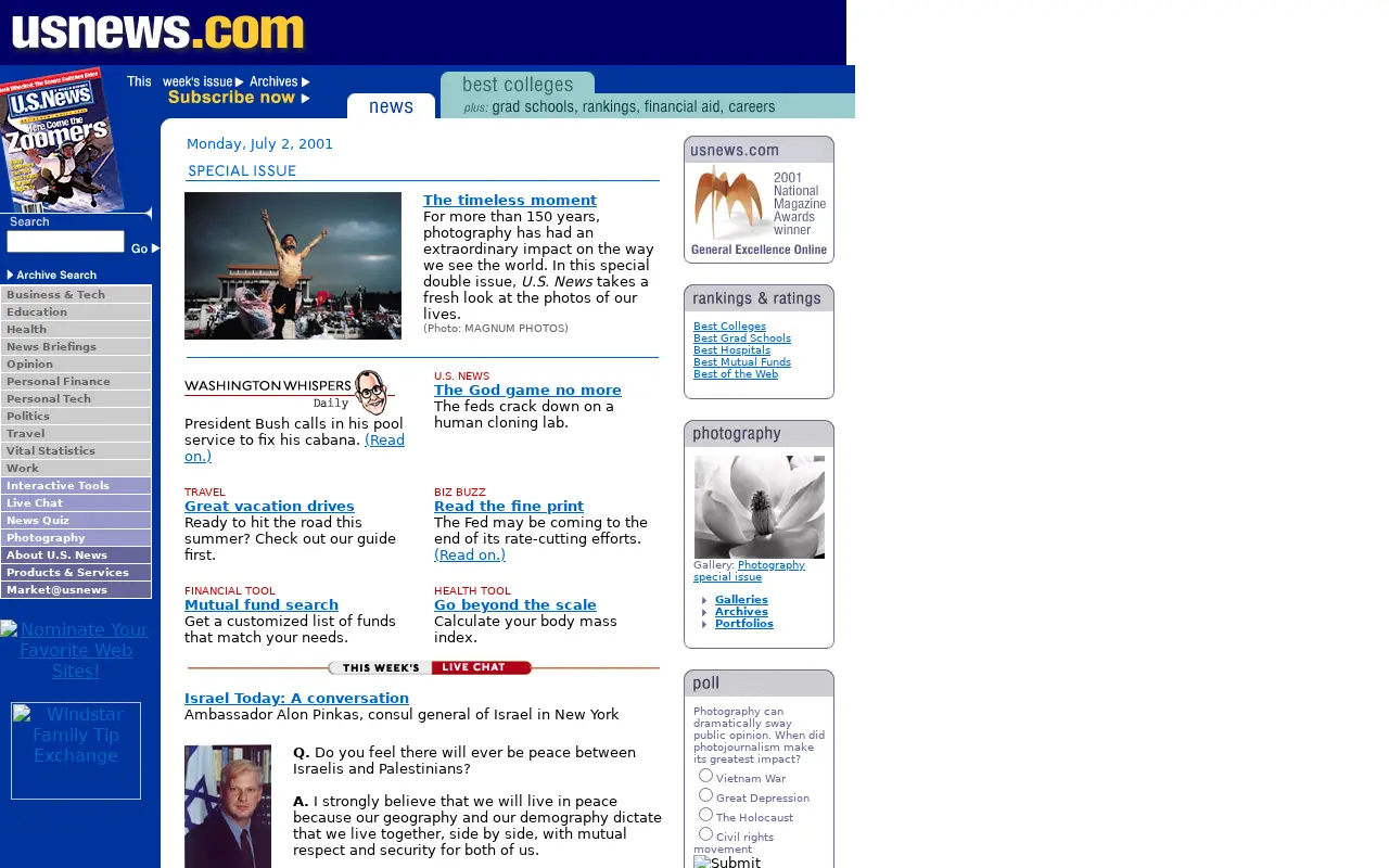 usnews.com in 2001
