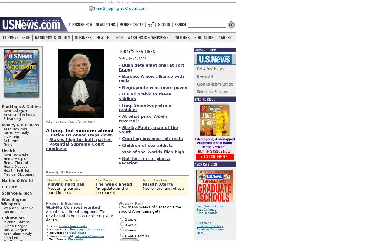 usnews.com in 2005