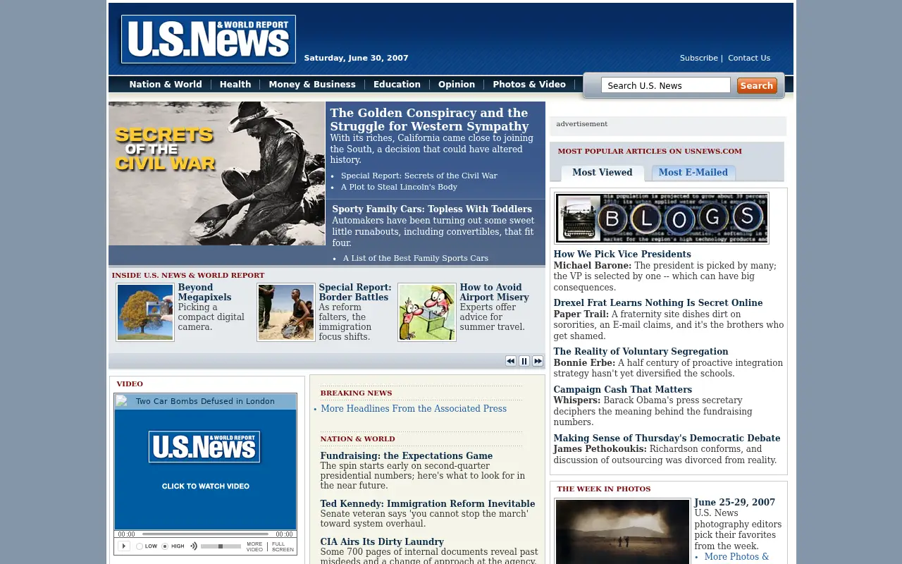 usnews.com in 2007